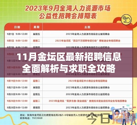 11月金坛区最新招聘信息全面解析与求职全攻略