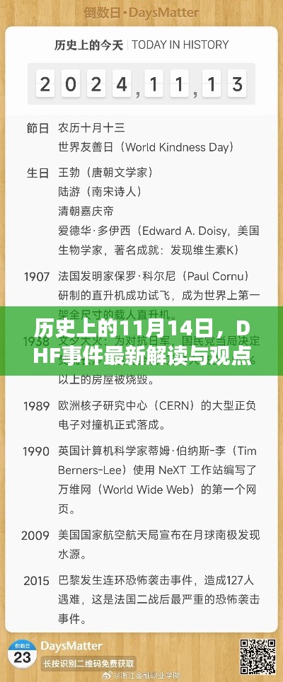 历史上的11月14日，DHF事件最新解读与观点探讨