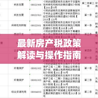 最新房产税政策解读与操作指南（11月更新版）