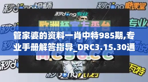 管家婆的资料一肖中特985期,专业手册解答指导_DRC3.15.30通玄境