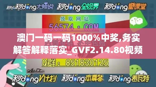 澳门一码一码1000%中奖,务实解答解释落实_GVF2.14.80视频版