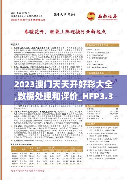 2023澳门天天开好彩大全,数据处理和评价_HFP3.35.81幽雅版