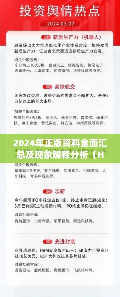 2024年正版资料全面汇总及现象解释分析（HII2.71.68活动版）