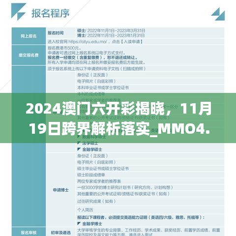 2024澳门六开彩揭晓，11月19日跨界解析落实_MMO4.25.94个性版