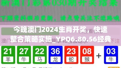 今晚澳门2024生肖开奖，快速整合策略实施_YPQ6.80.56经典版