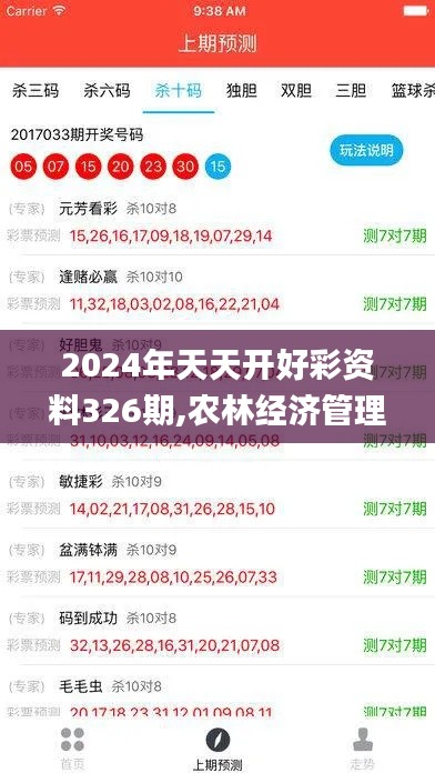 2024年天天开好彩资料326期,农林经济管理_GTU4.46.39竞技版