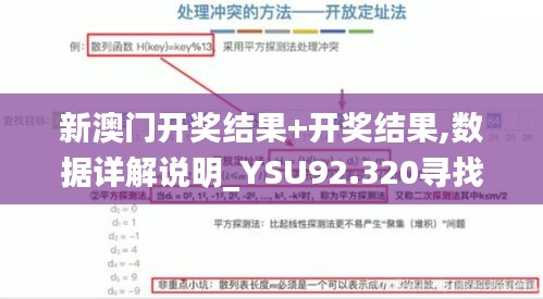 新澳门开奖结果+开奖结果,数据详解说明_YSU92.320寻找版