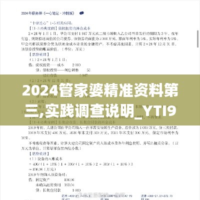 2024管家婆精准资料第三,实践调查说明_YTI92.247同步版