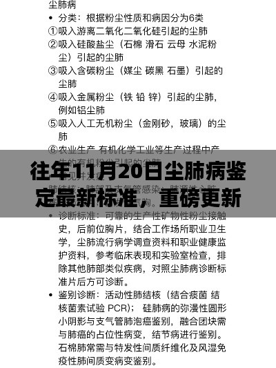 重磅更新，往年11月20日尘肺病鉴定最新标准解析——全面保障健康权益！