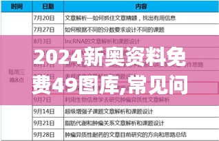 2024新奥资料免费49图库,常见问题全面解答_快捷版GYU1.57