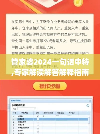 管家婆2024一句话中特,专家解读解答解释指南_文化传承版PCX7.61