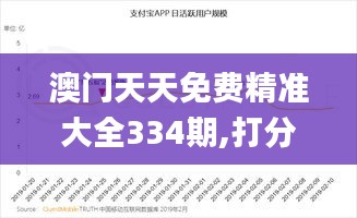 澳门天天免费精准大全334期,打分综合法_DAU4.66