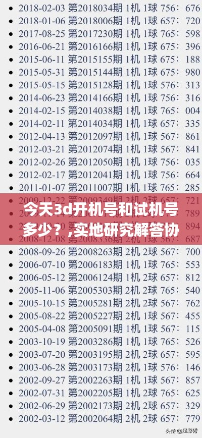 今天3d开机号和试机号多少？,实地研究解答协助_VEO9.8