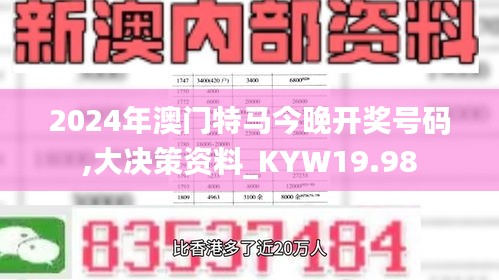 2024年澳门特马今晚开奖号码,大决策资料_KYW19.98