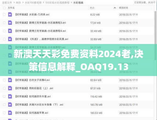 新澳天天彩免费资料2024老,决策信息解释_OAQ19.13