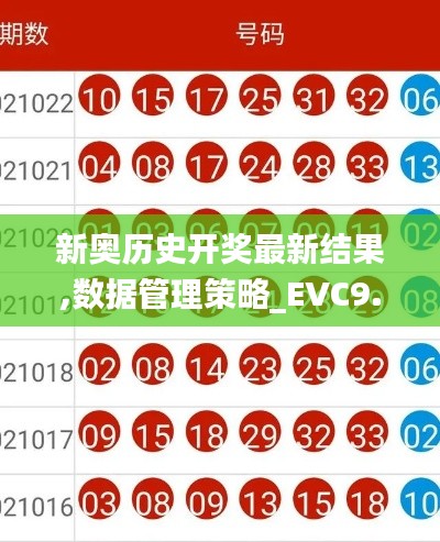 新奥历史开奖最新结果,数据管理策略_EVC9.90