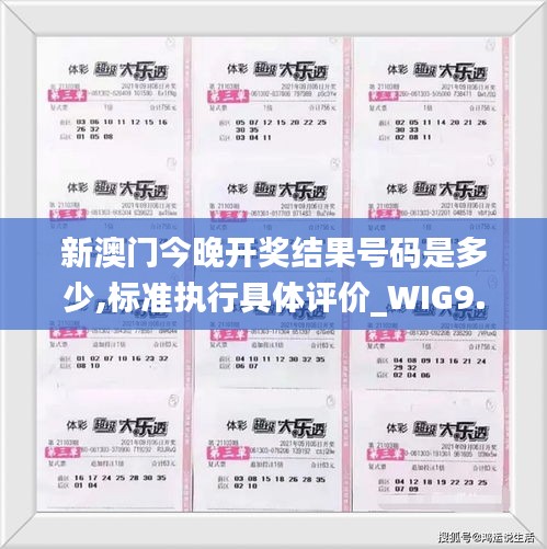 新澳门今晚开奖结果号码是多少,标准执行具体评价_WIG9.38