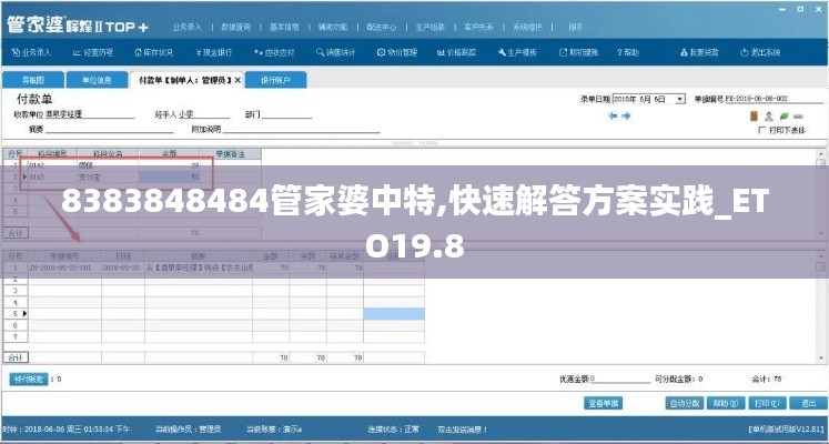 8383848484管家婆中特,快速解答方案实践_ETO19.8