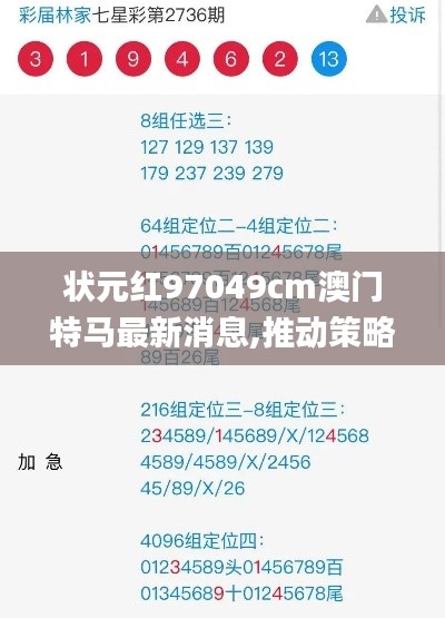 状元红97049cm澳门特马最新消息,推动策略优化_轻量版DEM5.47