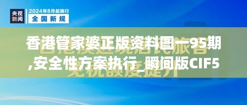 香港管家婆正版资料图一95期,安全性方案执行_瞬间版CIF5.16