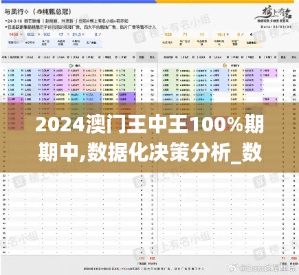 2024澳门王中王100%期期中,数据化决策分析_数字处理版NXU5.82