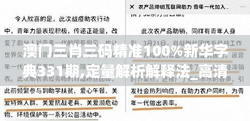 澳门三肖三码精准100%新华字典331期,定量解析解释法_高清晰度版UMU11.29