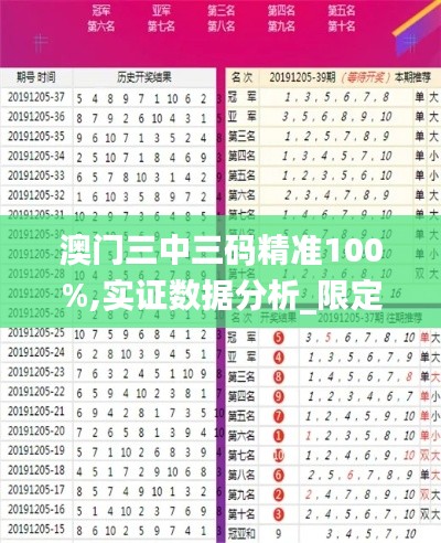 澳门三中三码精准100%,实证数据分析_限定版CTW13.73