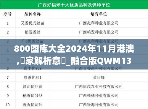 800图库大全2024年11月港澳,專家解析意見_融合版QWM13.97