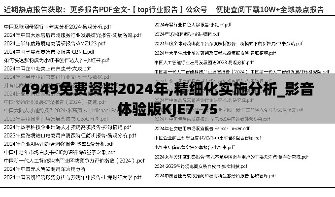 4949免费资料2024年,精细化实施分析_影音体验版KJE7.75