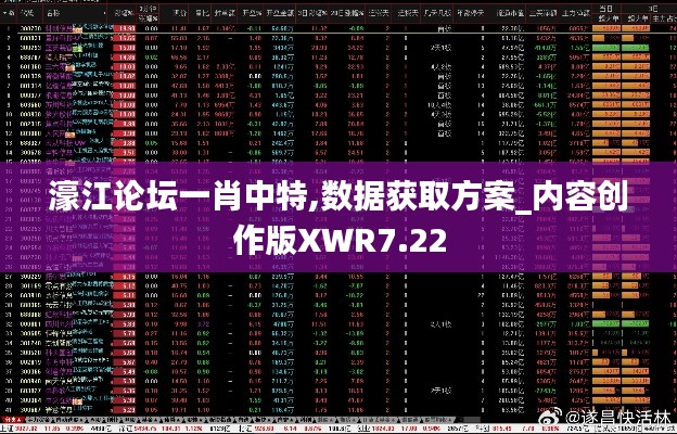 濠江论坛一肖中特,数据获取方案_内容创作版XWR7.22