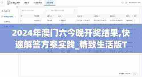 2024年澳门六今晚开奖结果,快速解答方案实践_精致生活版TFG7.98
