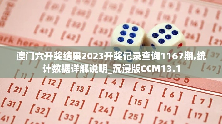 澳门六开奖结果2023开奖记录查询1167期,统计数据详解说明_沉浸版CCM13.1