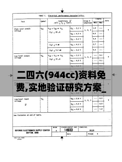 二四六(944cc)资料免费,实地验证研究方案_精装版LSU13.21