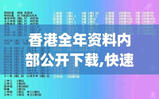 香港全年资料内部公开下载,快速解答方案设计_L版VEW13.85