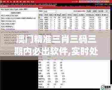 澳门精准三肖三码三期内必出软件,实时处理解答计划_限定版TZA13.53