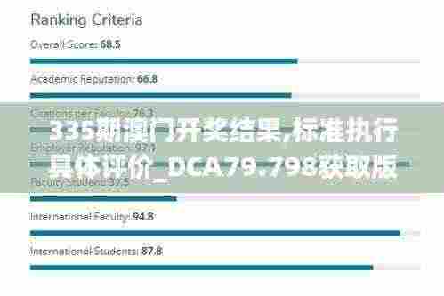 335期澳门开奖结果,标准执行具体评价_DCA79.798获取版