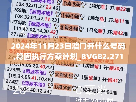 2024年11月23日澳门开什么号码,稳固执行方案计划_BVG82.271掌中宝