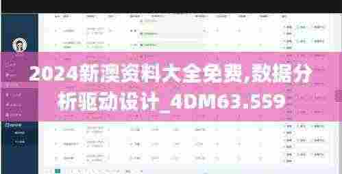 2024新澳资料大全免费,数据分析驱动设计_4DM63.559