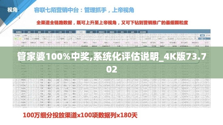 管家婆100%中奖,系统化评估说明_4K版73.702