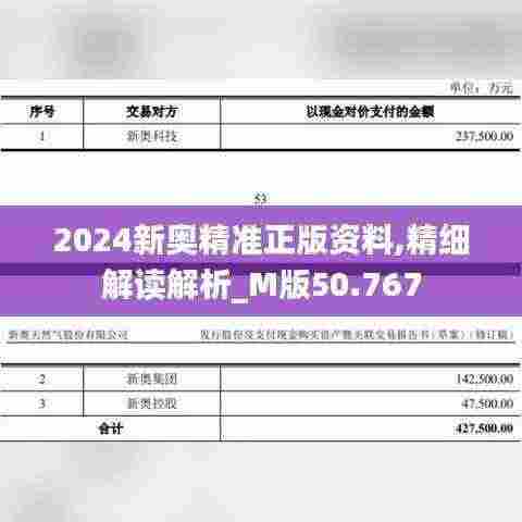 2024新奥精准正版资料,精细解读解析_M版50.767