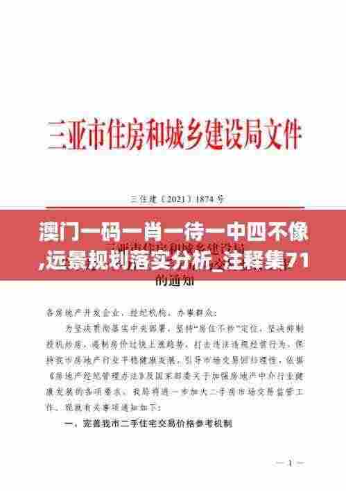 澳门一码一肖一待一中四不像,远景规划落实分析_注释集71.093