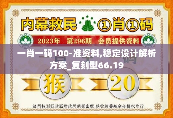 一肖一码100-准资料,稳定设计解析方案_复刻型66.19
