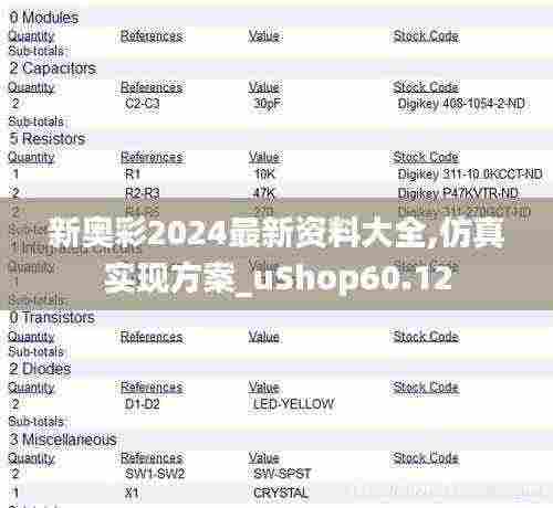 新奥彩2024最新资料大全,仿真实现方案_uShop60.12