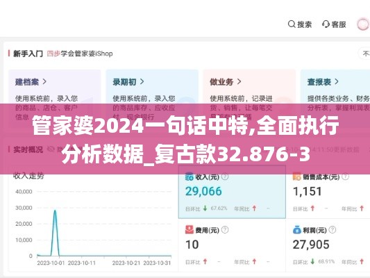 管家婆2024一句话中特,全面执行分析数据_复古款32.876-3