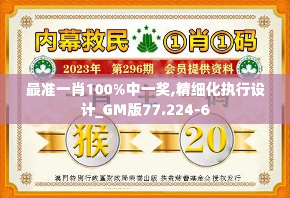 最准一肖100%中一奖,精细化执行设计_GM版77.224-6