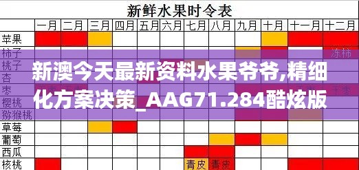 新澳今天最新资料水果爷爷,精细化方案决策_AAG71.284酷炫版