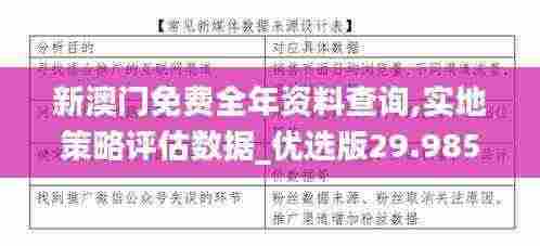 新澳门免费全年资料查询,实地策略评估数据_优选版29.985-2