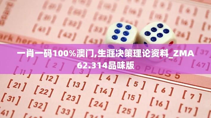 一肖一码100%澳门,生涯决策理论资料_ZMA62.314品味版