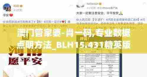 澳门管家婆-肖一码,专业数据点明方法_BLH15.431精英版