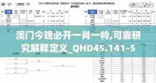 澳门今晚必开一肖一特,可靠研究解释定义_QHD45.141-5